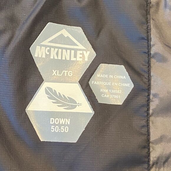 McKinley Black Hooded Puffer Jacket XL - Picture 4 of 5